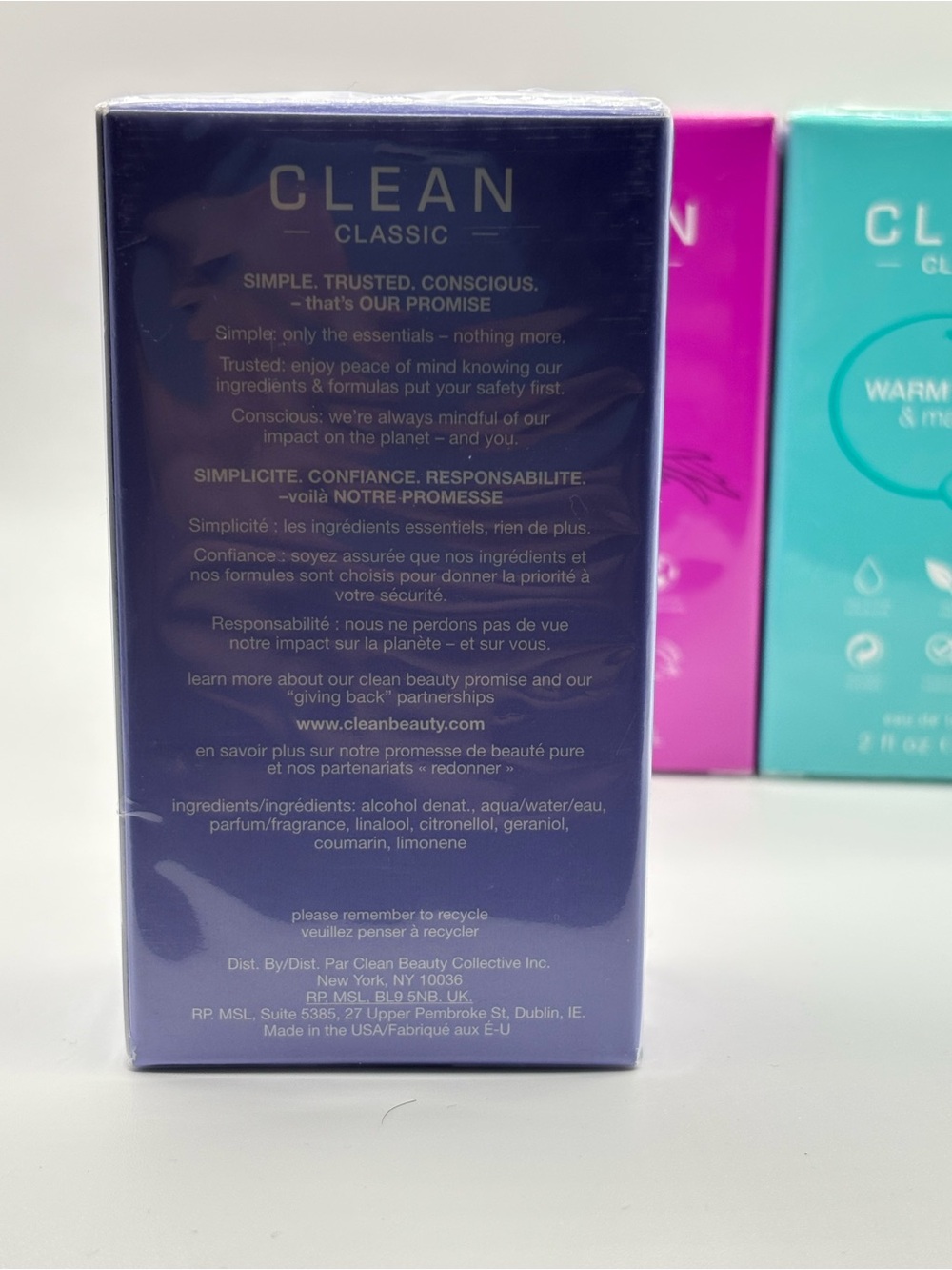 CLEAN Classic Eau de Toilette 2 Fl Oz Fresh Laundry Skin Vanilla Mandarin - Picture 3 of 8